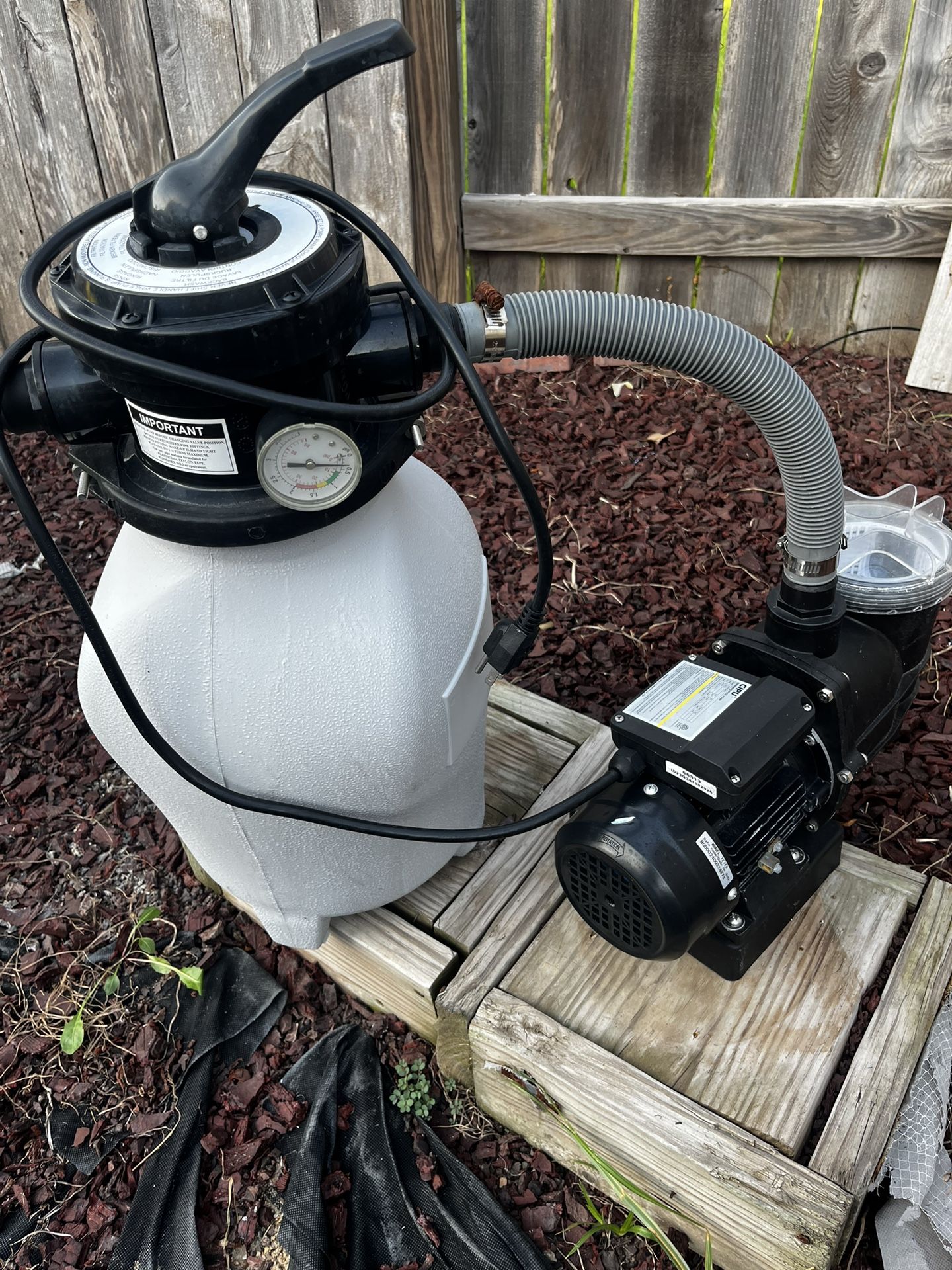 12-inch Sand Filter Pump System Handy 4-Way Valve for Above Ground Swimming Pools with Prefilter Pool Pump 115V 6-Foot Cord to Easy Installation SFPS1