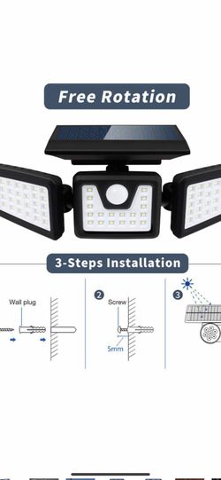 New Solar led Light Motion Sensor 129 LEDs Super Bright New $30