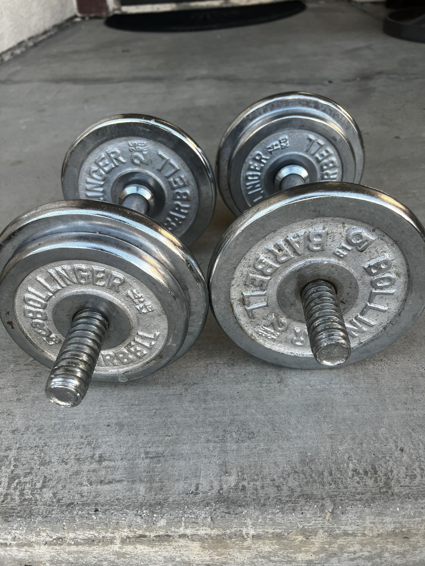 Vintage Chrome Bollinger Dumbell Weights