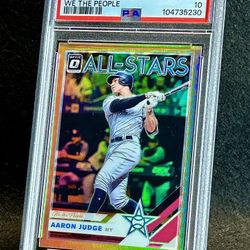 2019 Donruss Optic 💥 Aaron Judge 💥 We The People Prizm 9/76 PSA 10 💎 Mint Pop 1! - New York Yankees