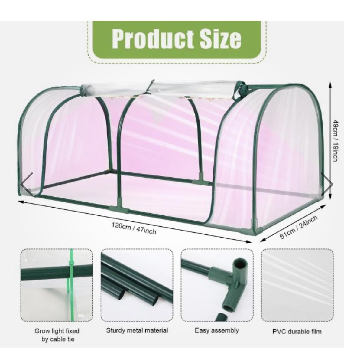 Mini Greenhouse With Grow Light