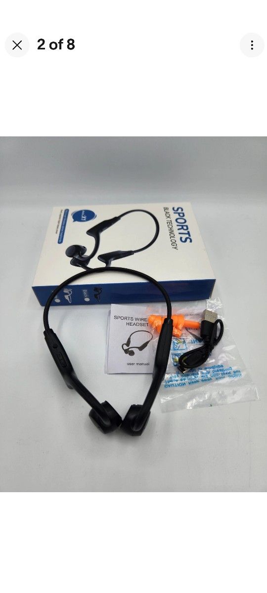 Bone Conduction Sports Headphones – Wireless Blue