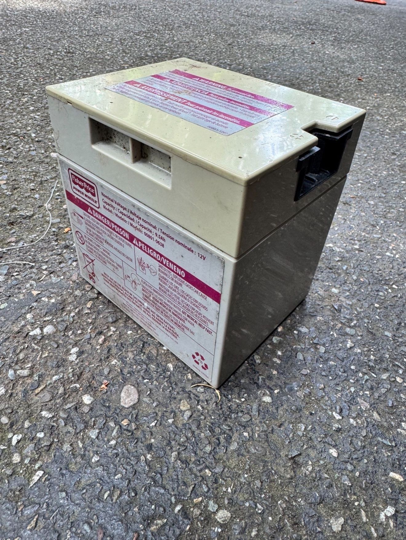 FREE Fisher Price Power Wheels Battery