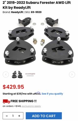 ReadyLift 2 inch lift 2019-2022 Subaru Forester