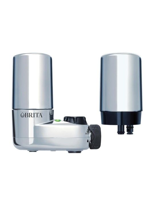 Brita Faucet Mount Water Filter Chrome Elite 99 Lead Reduction Water Purifica... One Filter