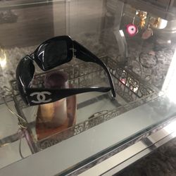 Chanel Black And White Mother Of Pearl Classic Sunglasses 