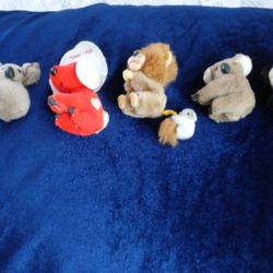 Vintage Plush Mini Clip On Koala Bear Hug A Pup Mini Polar Bear Panda Bear And Lion