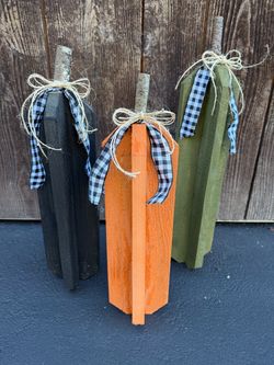 Rustic Wood Pumpkins