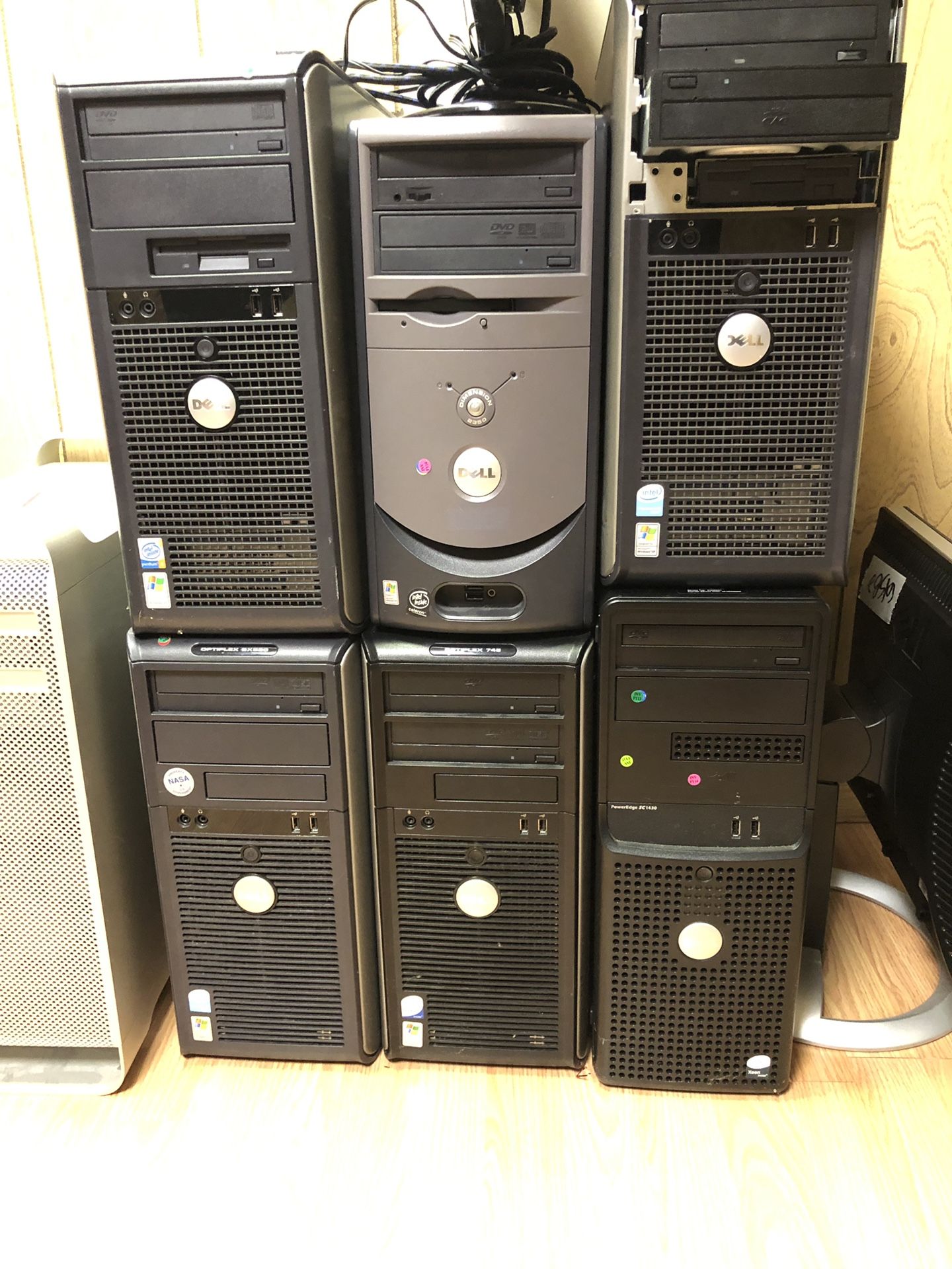 Several laptops, monitors, and desktop for sale