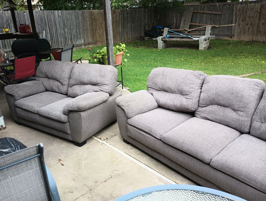 Must GO Grey Couch And Love Seat