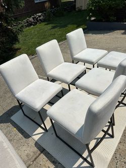 Dining chairs.  White set of 6