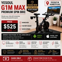 NEW Yesoul G1M Max Smart Exercise Bike – Factory Sealed