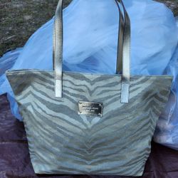 Michael Kors Bronze Striped Purse 