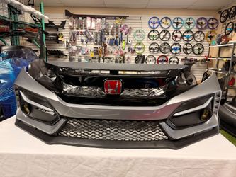 2016-2021 Honda Civic Type R style Bumper 
2dr. 4dr 
Painted:*Silver* 
Regular sedan 
Hathacback 
Coupe 
(*Won’t fit Real Type R*)