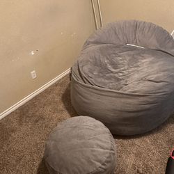 Bean Bag That Turns Into A King Size Mattress And Ottoman  