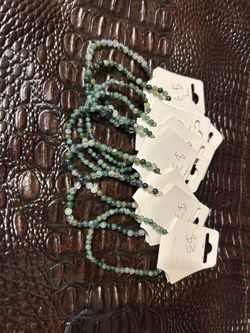 Mix green jaspers ( moss agate, tree jasper, green jasper gemstone bracelet