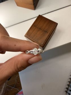 white gold with oval natural diamond