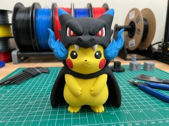 Pikachu Mega Charizard X Poncho