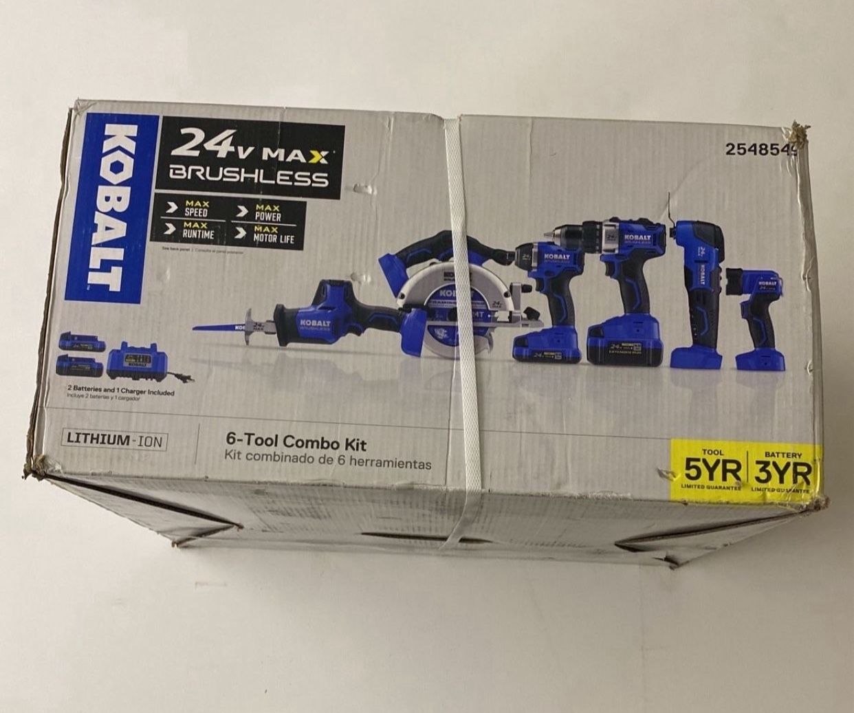 Kobalt 24-volt Max 6-Tool Brushless Power Tool Combo Kit (2-Batteries Included and Charger