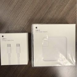 New Apple Macbook Charger (61w usb-c power block + 2m usb-c cable) 