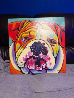 Bulldog Canvas Painting