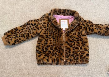 Cat & Jack Size 4T Leopard Faux Fur jacket