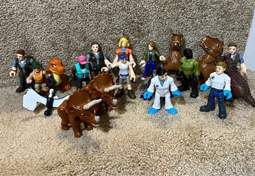 Fisher-Price  Imaginext Jurassic World Park Dinosaur & Figures Lot of 13