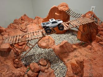 Mini RC Crawler course.