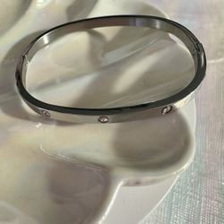 New stainless steel crystal bangle bracelet 