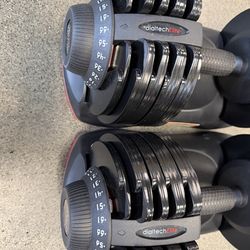 Dialtech Adjustable Dumbbell Pair 11lb-66lb