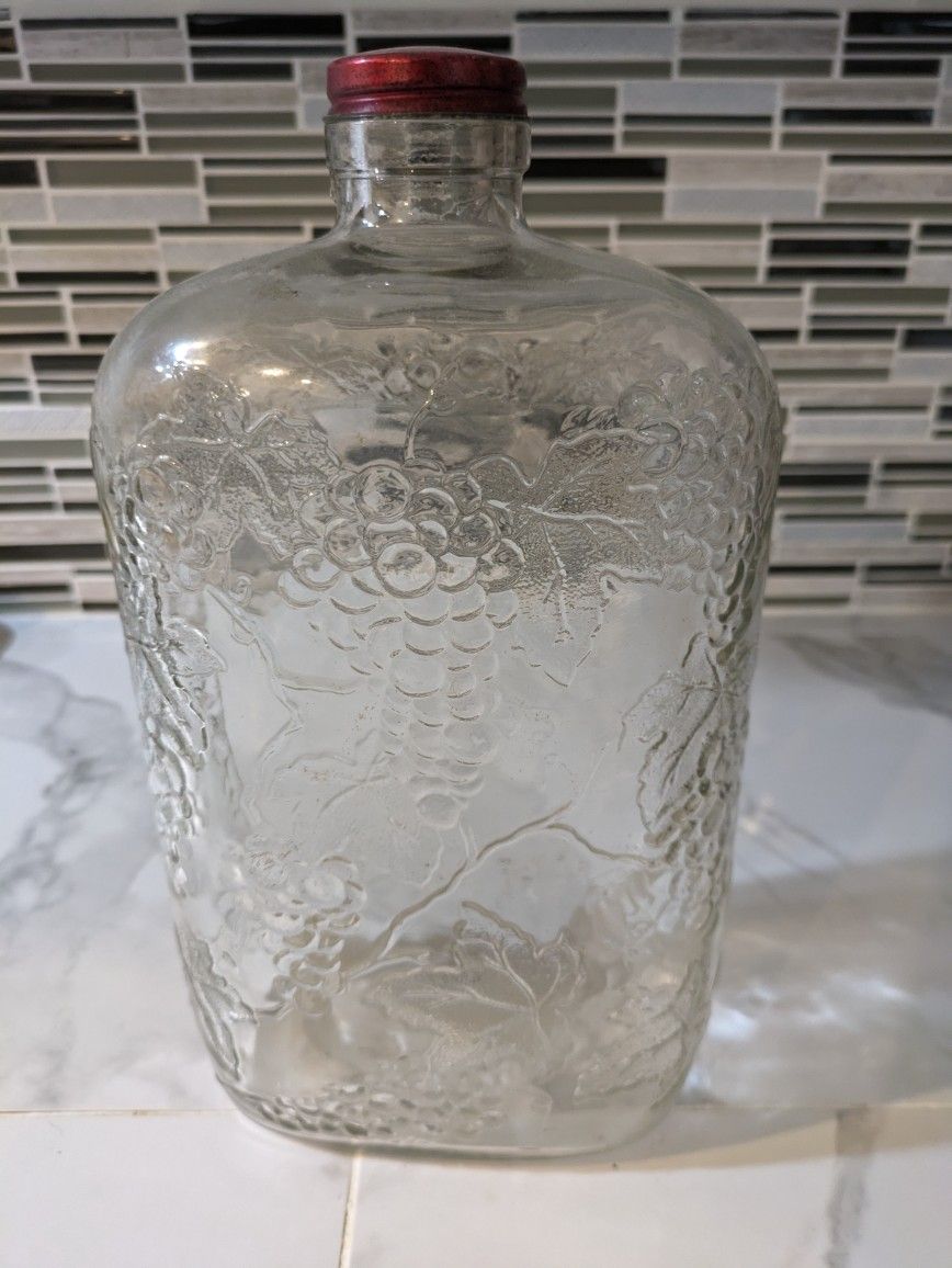 Vintage Glass Wine Jar