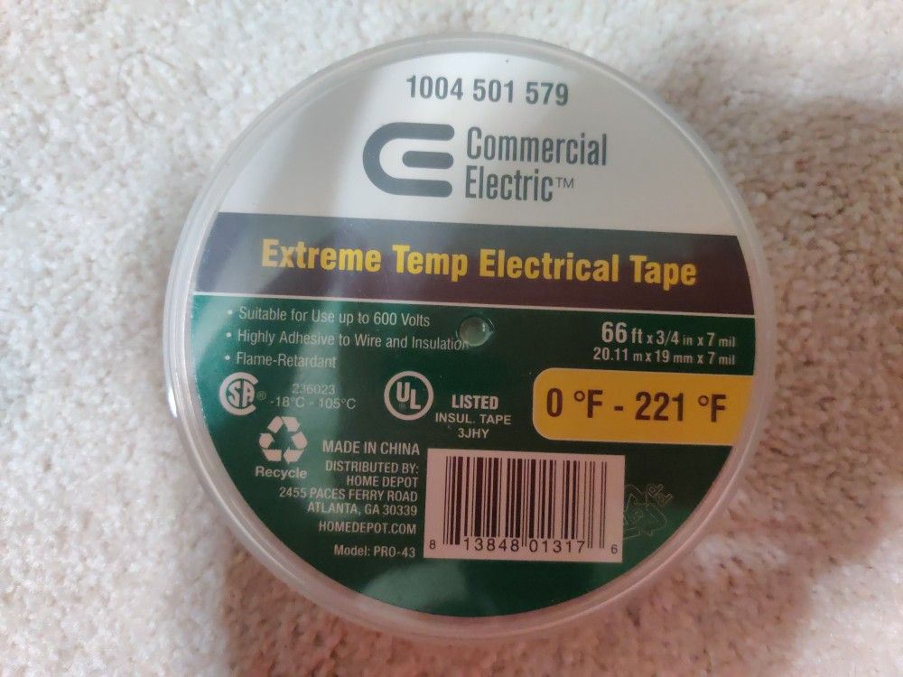 NEW! Commercial Electric Extreme Temp Electrical Tape (66 ft.)