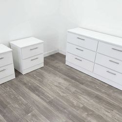 Dresser and 2 nightstands - Cómoda y 2 mesitas de noche