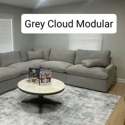 Gray Cloud Modular Sectional Couch Sofa 