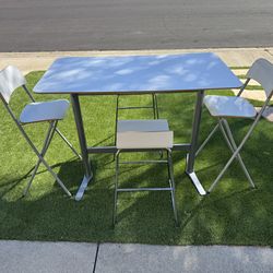 High Table With 4 Chairs