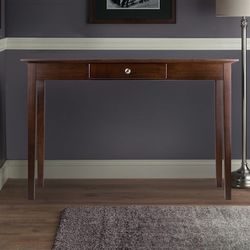 Wood Rochester Console Table with Drawer, Brown