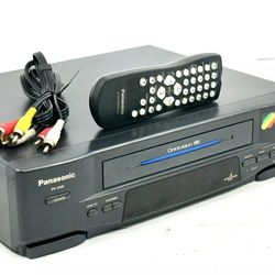 Panasonic Omnivision Blue Line PV-4501 4-Head HiFi Stereo VCR w/ Remote  TESTED