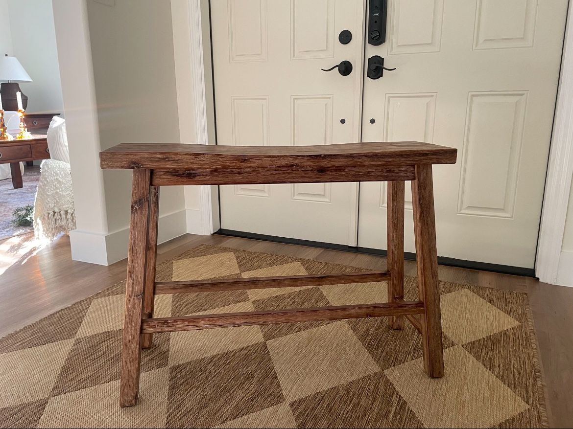 Solid Wood Tall Bench