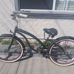 Women's 26" Black Firmstrong Beach Cruiser 