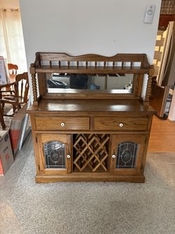Deluxe Wooden Wine Buffet Cabinet • $200