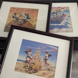 Vintage Disney Art (3) Pieces *Collectibles