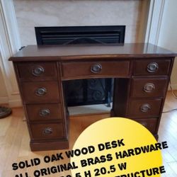 Solid Oak Desk 