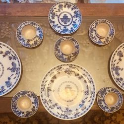 Minton Delft Pottery Set From 1800s