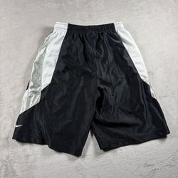 Vintage Nike Shorts Women’s M Black Dazzle Basketball 10" Gym Baggy Y2K #3A