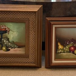 2 Vintage Framed Oil Paintings