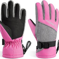 Walsking Kids Winter Gloves-3M Thinsulate Snow Waterproof Ski Cold Weather Insulated Outdoor Snowboard Gloves for Boys Girls Youth