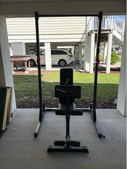 Cap Pull-Up/Squat Rack with Bench