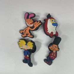 4 vintage Nickelodeon croc shoe charms