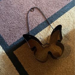 METAL Butterfly Candle Holder Or For Flowers Ready To Hang  9”x7”