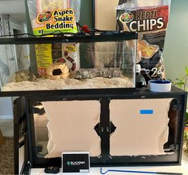 Reptile supplies - black box cage
